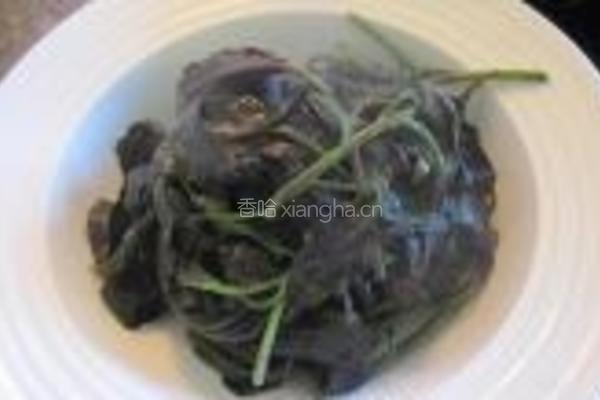 皮蛋上汤紫贝菜的做法图解6
