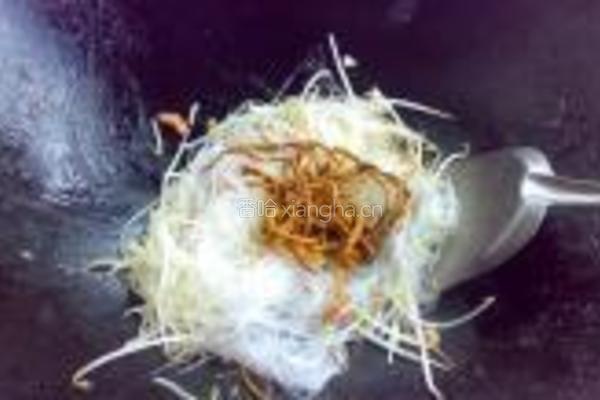 虫草银芽炒粉丝的做法图解9