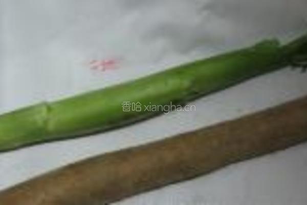 芥蓝炒山药的做法图解1