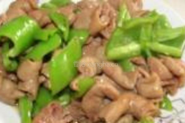 青椒炒肥肠的做法图解6