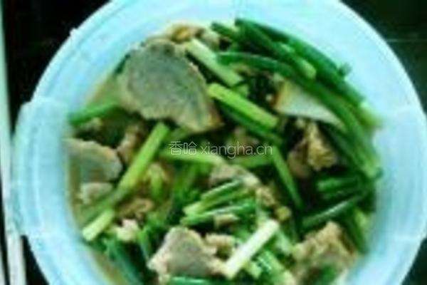 蒜苗炒咸肉片的做法图解10