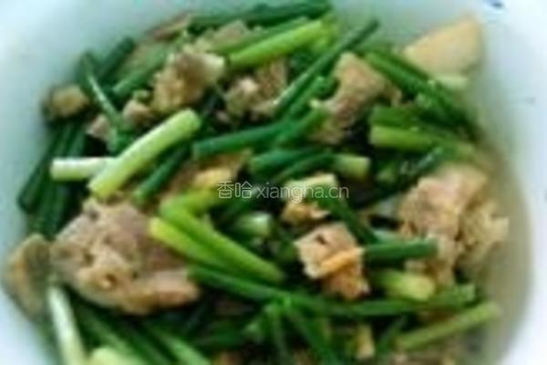 蒜苗炒咸肉片的做法图解9