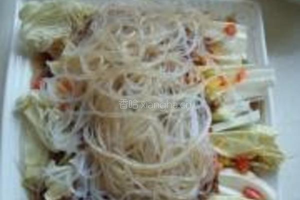 蒜香粉丝蒸白菜的做法图解11