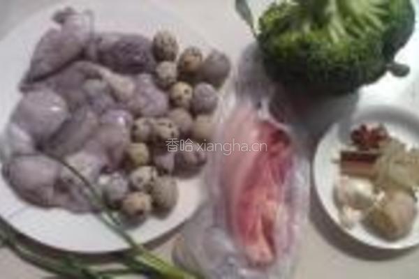 红烧鹌鹑蛋墨鱼仔的做法图解1