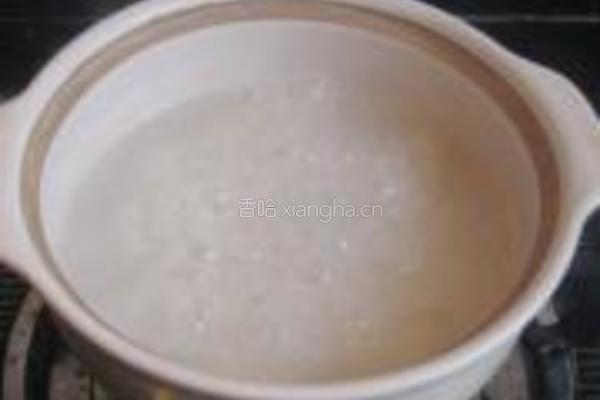 南瓜花糯米粥的做法图解4