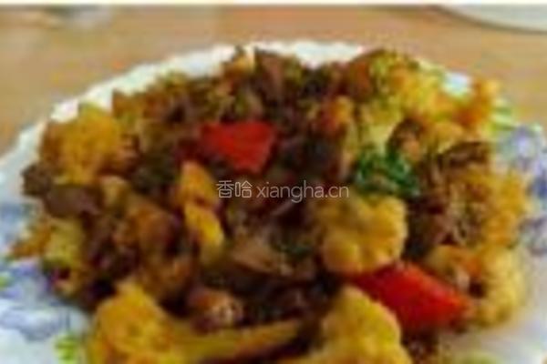 菜花炒鸡胗的做法图解12