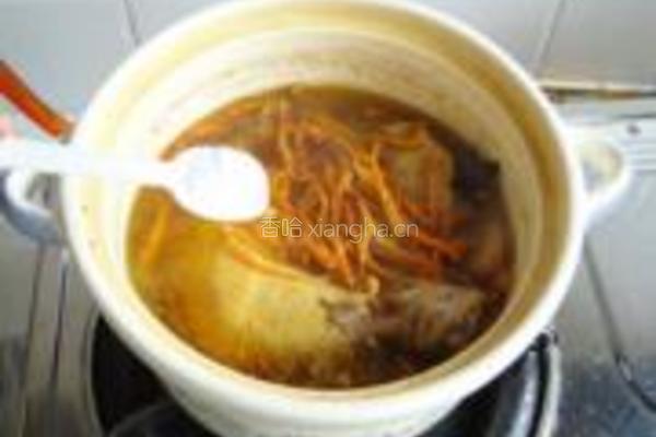 虫草花炖鸡腿的做法图解9