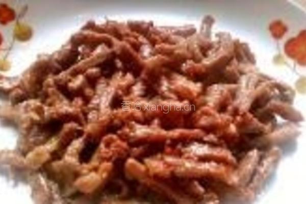 肉丝扒茄子的做法图解4