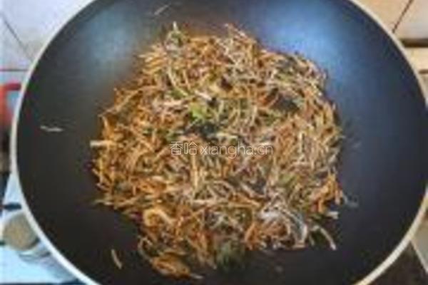 野生芦蒿炒肉丝的做法图解11