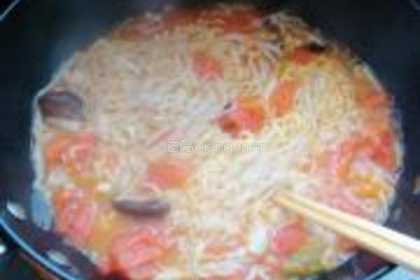 番茄香菇牛肉面的做法图解6
