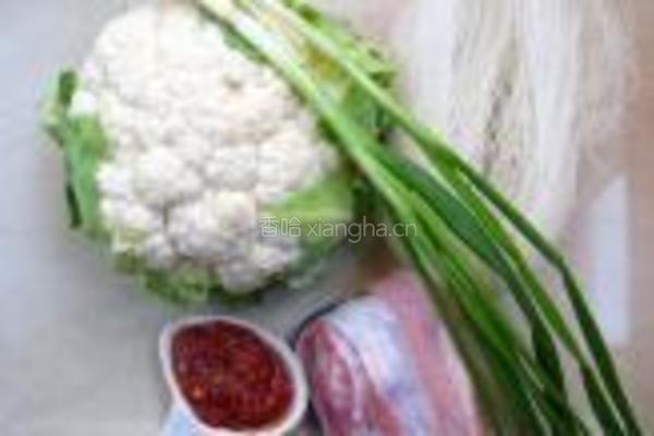 剁椒菜花粉丝煲的做法图解1