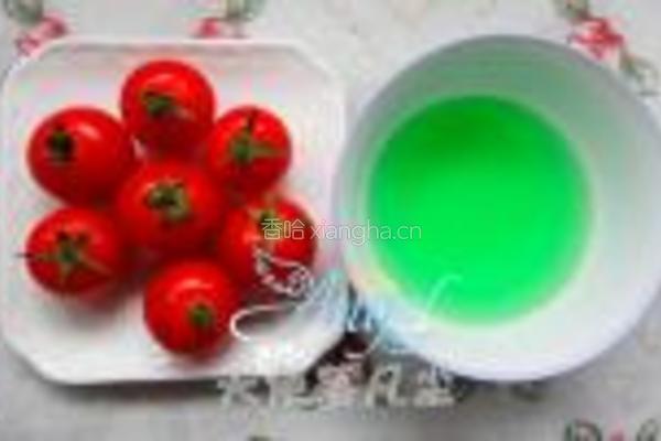 苹果鱼子番茄盅的做法图解1