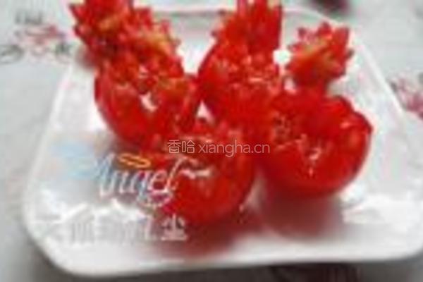 苹果鱼子番茄盅的做法图解2