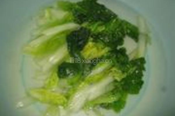 香菇扒小白菜的做法图解5