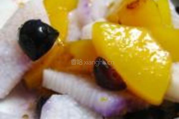 黄桃桂花山药的做法图解7