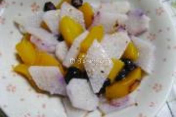 黄桃桂花山药的做法图解6