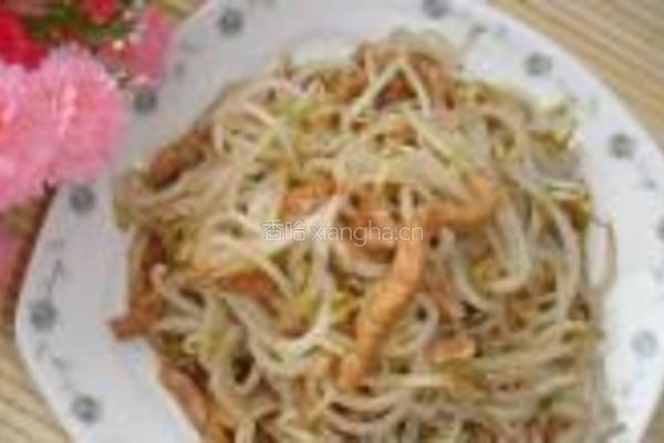 肉丝炒豆芽的做法图解8