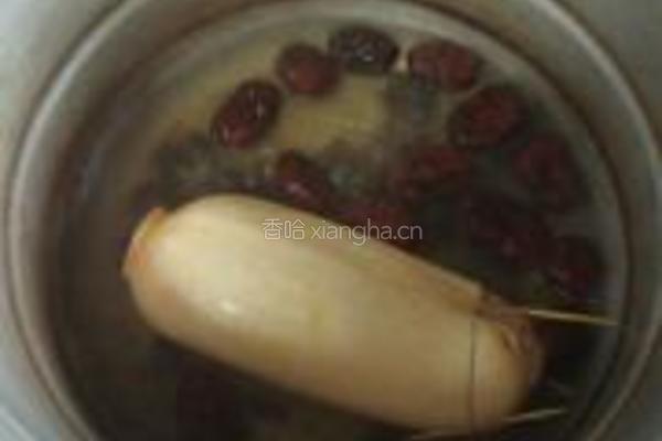 话梅桂圆糯米藕的做法图解6