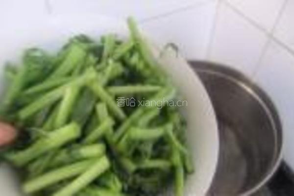 芝麻拌茼蒿的做法图解3