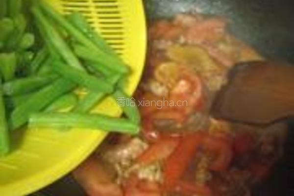 茄汁鱿鱼四季豆的做法图解12