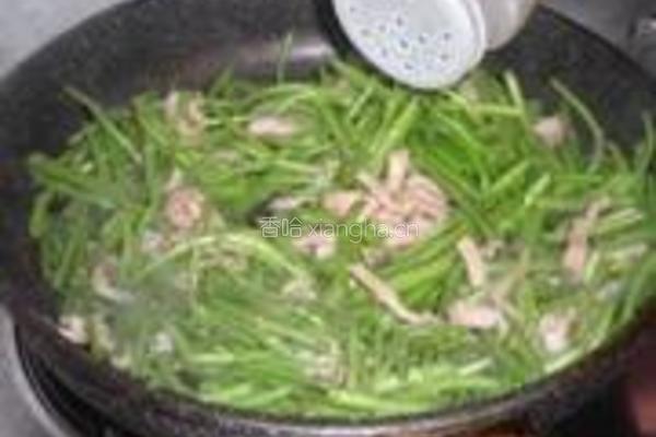 芦蒿炒肉丝的做法图解8