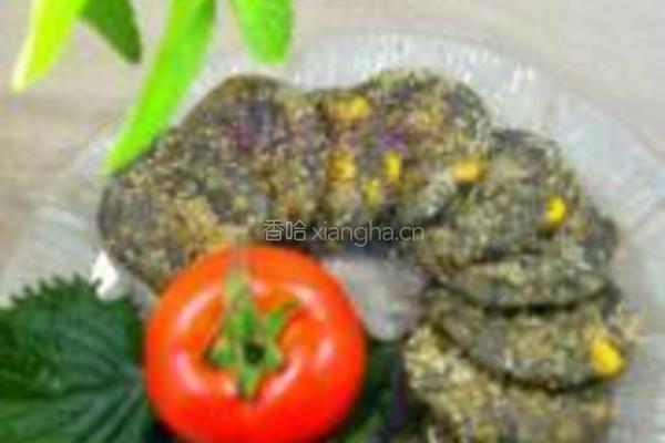 紫苏南瓜叶芝麻饼的做法图解8