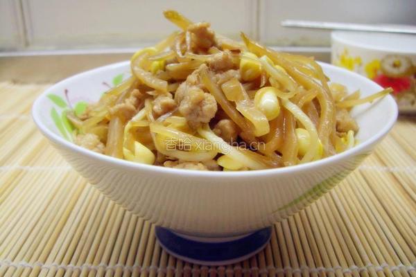 肉末咸菜黄豆芽
