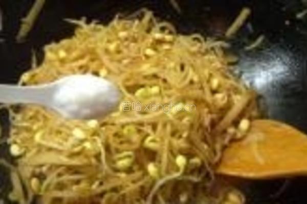 肉末咸菜黄豆芽的做法图解12