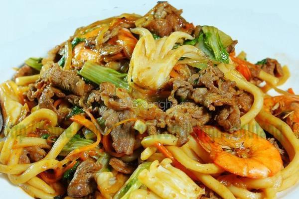 生炒三鲜乌冬