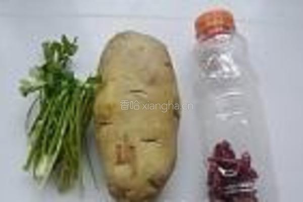 香菜炒土豆条的做法图解1