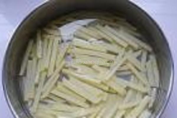 香菜炒土豆条的做法图解4