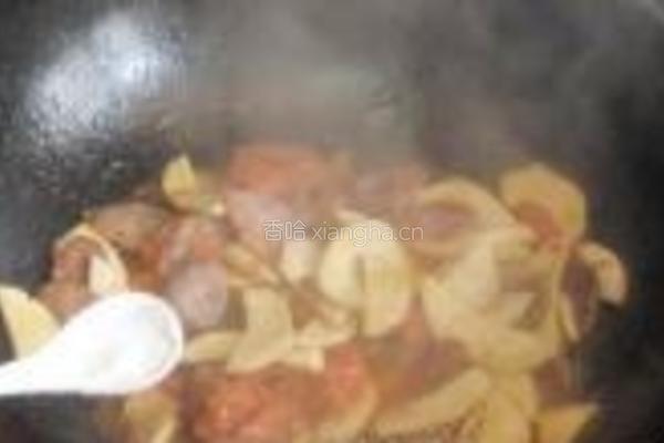 番茄杏鲍菇炒香肠的做法图解7