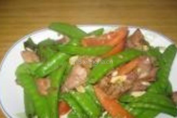 荷兰豆炒肉的做法图解4