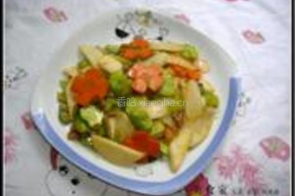 茭白炒蚕豆的做法图解8