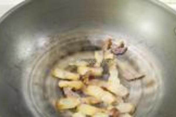 腊肉豆干炒藠头的做法图解4