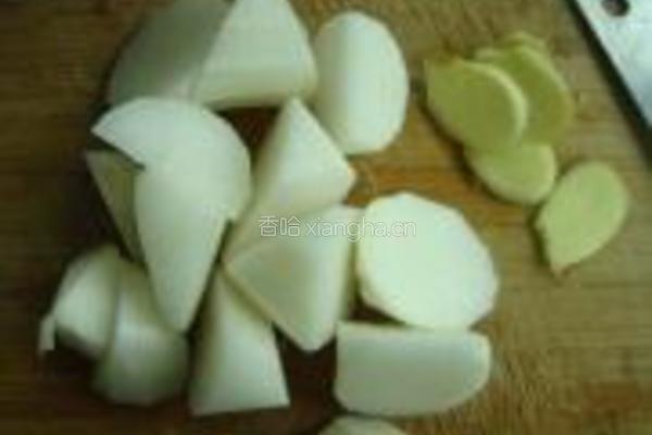 白萝卜炖羊肉的做法图解4