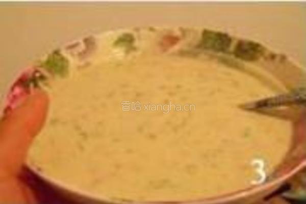 香菜火腿摊煎饼的做法图解3
