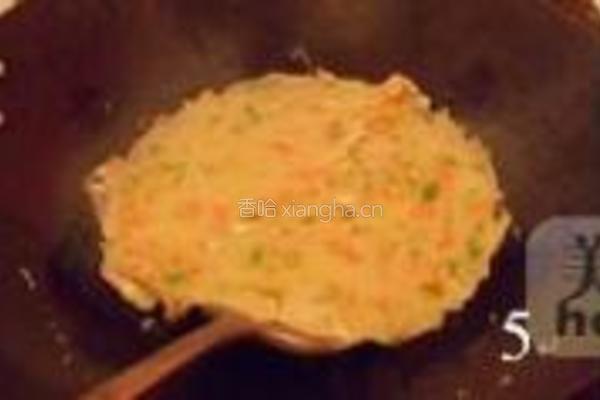 香菜火腿摊煎饼的做法图解5