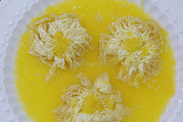 橙汁菊花豆腐