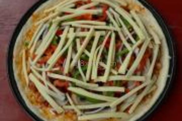 口蘑彩椒鸡腿披萨的做法图解17