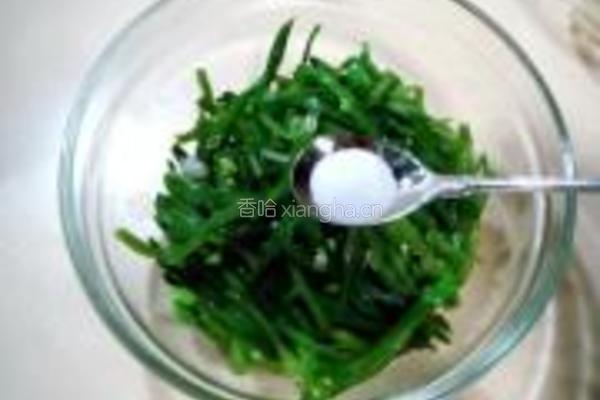 红油凉拌扁豆丝的做法图解3