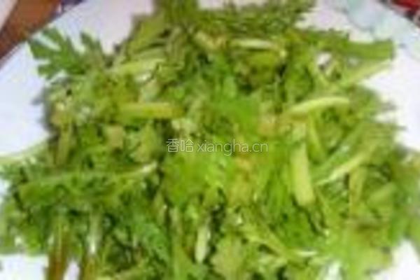 老醋辣根茼蒿的做法图解3