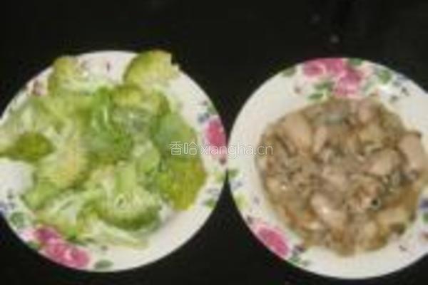 西兰花炒蛏子肉的做法图解1