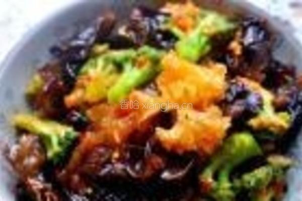 蒜茸双耳西兰花的做法图解7