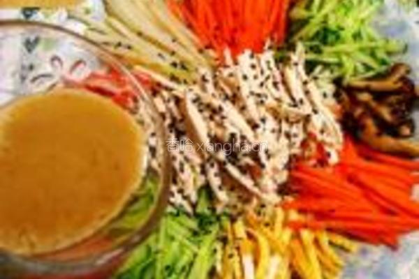 五彩鸡丝拌面的做法图解9