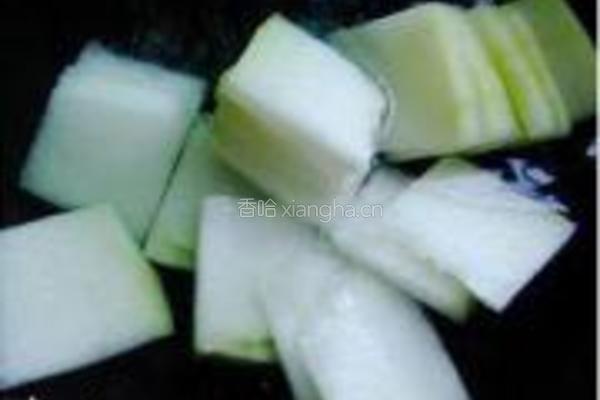 回锅冬瓜的做法图解2