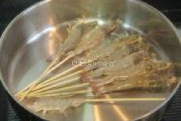 竹签对虾的做法图解3