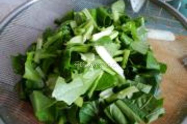 小白菜炒肉丝的做法图解3