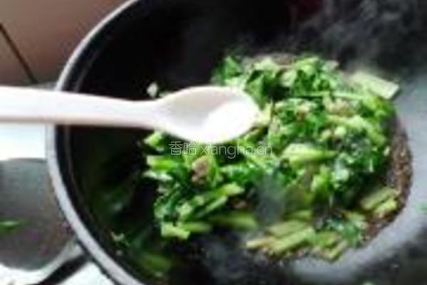 小白菜炒肉丝的做法图解7