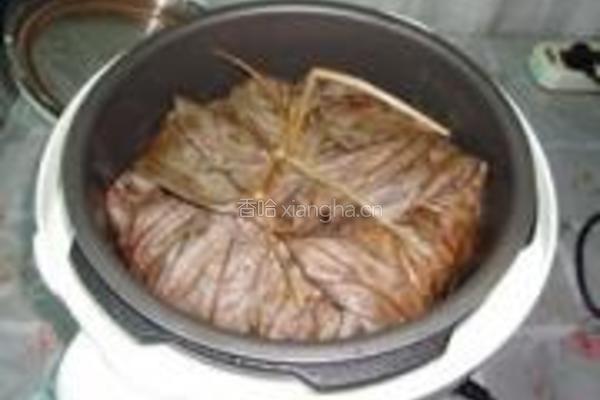 蜜汁梅肉荷叶饭的做法图解20